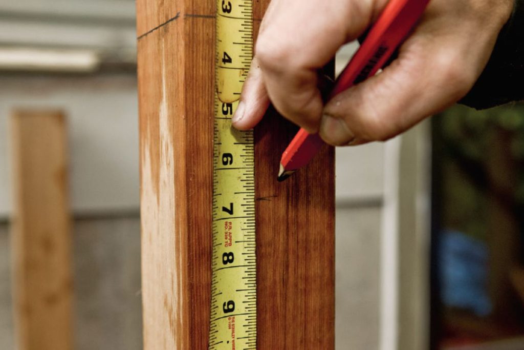 Measure the railing posts and balusters 